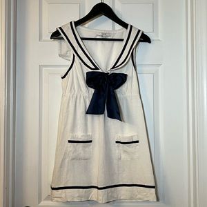 Sailor Dress | Forever 21 | White and Navy | Size S